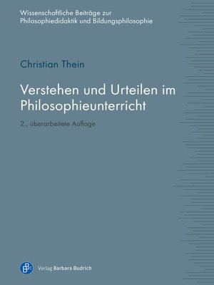 cover image of Verstehen und Urteilen im Philosophieunterricht